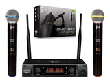 Microfone Sem Fio Duplo Dylan Udx-02 Black Multi Frequencia